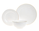 Saba Gold Porcelain Dinnerware Set - 18 Pc