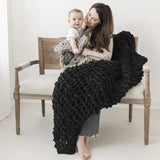 Infinite Chunky Knit Blanket | Minky | Big