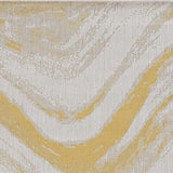 Ivory Gold Machine Woven Abstract In/Outdoor Area Rug - 5' x 7'