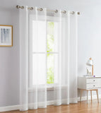 White Sprinkled Embellishment Window Curtain Panel - 84" x 76"