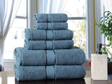 6 Piece 100 % Cotton Bath Towel Set 600 GSM