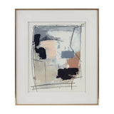 Abstract Framed Wall Art Decor with Sketch Accent