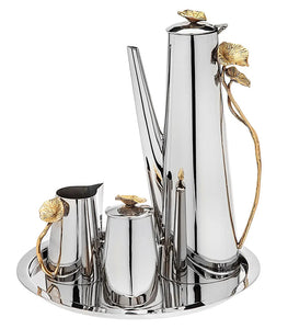 Elegant Tea Set - Stainless Steel and Brass