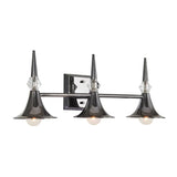 Tromba Tailored Black Chrome Three Light Bath Vanity