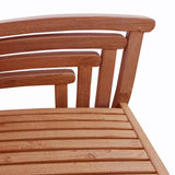 Brown Stacking Outdoor Armchairs - Set of 2