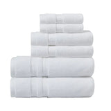 Premium Antimicrobial 6-Piece Towel Sets 750gsm, White