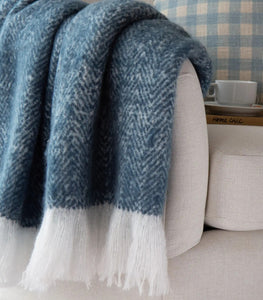 Brushed Herringbone Throw