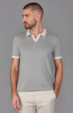 Men's Lightweight Honeycomb Buttonless Polo Shirt - 100% Cotton