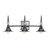 Tromba Tailored Black Chrome Three Light Bath Vanity