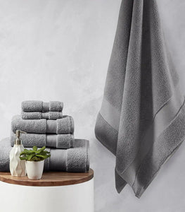 Premium 6-piece Bath Towel Set - 1000GSM, Dark Grey