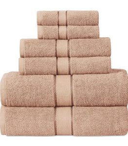 6 Piece 100 % Cotton Bath Towel Set 600 GSM