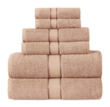 6 Piece 100 % Cotton Bath Towel Set 600 GSM