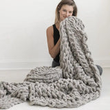 Infinite Chunky Knit Blanket | Minky | Big