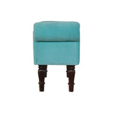 Turquoise Velvet Bench