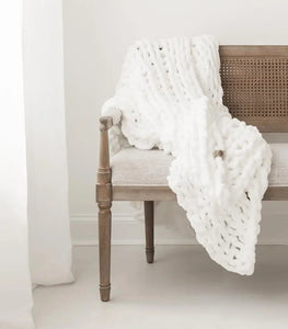 Infinite Chunky Knit Blanket | Minky | Big