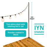 Pole Stand with Mounting Plate (for Bistro Lights)