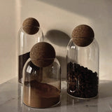 Glass Canister Round Cork Top - Set of 3