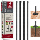 Bistro String Light Pole - 4 Pack