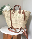 Luxury Straw Basket -  Backpack French Basket