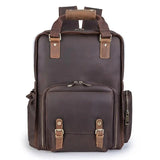 The Gaetano | Large Leather Backpack Camera Bag with Tripod Holder