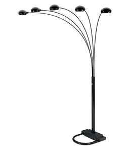 Arc Floor Lamp with Black Dome Shade - 84