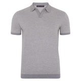 Men's Lightweight Honeycomb Buttonless Polo Shirt - 100% Cotton