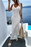 Talk about Vacation Knit Split Cover Up Midi Dress