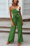 Dream Maker Cut Out Waist Wide Leg Jumpsuit