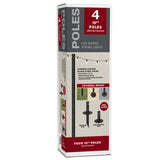 Bistro String Light Pole - 4 Pack