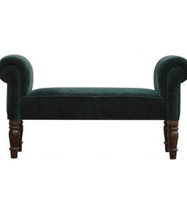 Emerald Velvet Bench