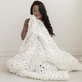 Infinite Chunky Knit Blanket | Minky | Big