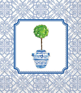 Paper Cocktail Napkins Pack of 20 Rosanne Beck Blue Topiary