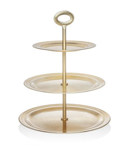 3 Tier Cake Stand - Champagne Gold