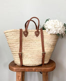 Luxury Straw Basket -  Backpack French Basket