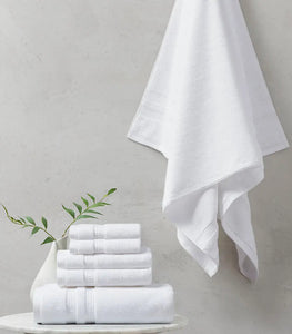 Premium Antimicrobial 6-Piece Towel Sets 750gsm, White