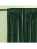 Velvet Curtains Emerald Green Rod Pocket Drapes Dark Green 108" Thermal Insulated 2 Panels (W52'' X L108'')