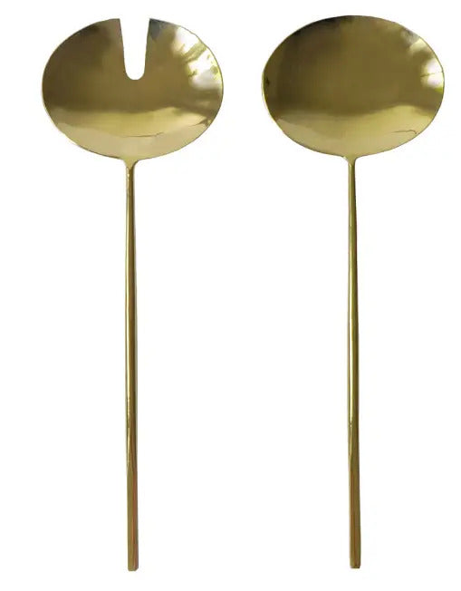 Gold Oval Salad Servers