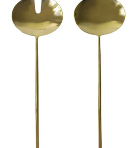 Gold Oval Salad Servers