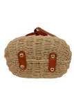 Oval Straw Wicker Basket Bag