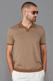 Men's Lightweight Honeycomb Buttonless Polo Shirt - 100% Cotton