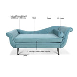 Chaise Lounge with Scroll Arms