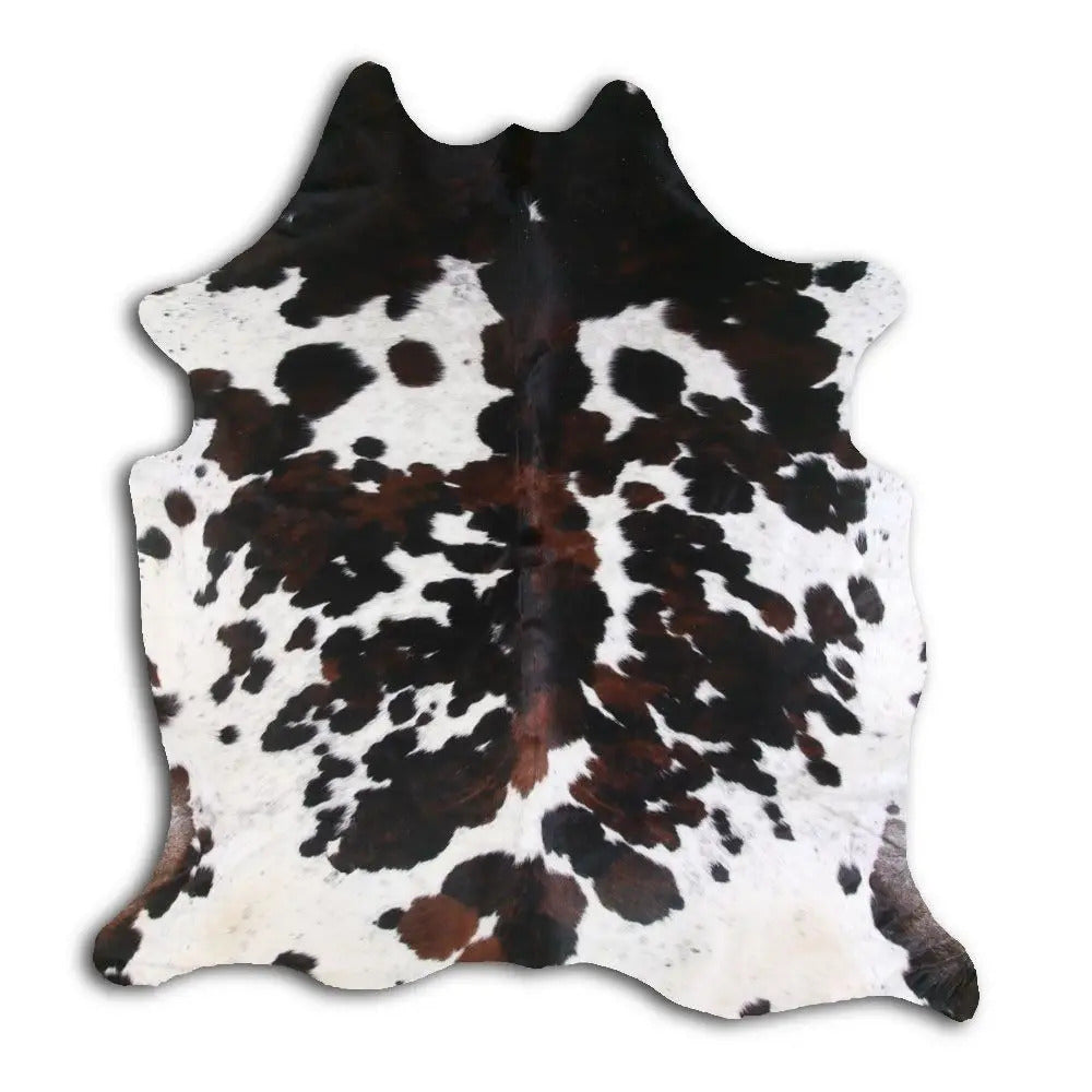 Speckled Brown & White Jumbo Cowhide Size - (7-8 ft)