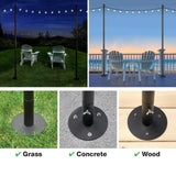 Bistro String Light Pole - 4 Pack