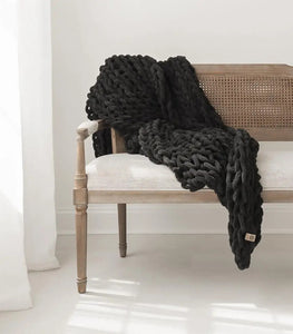 Infinite Chunky Knit Blanket | Minky | Big