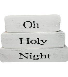 Oh Holy Night Christmas Stacked Block Set