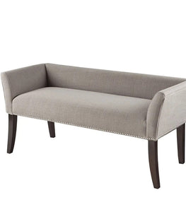 Back Accent Bench Chair, Grey