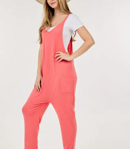 Sleeveless Jumpsuit with Pockets