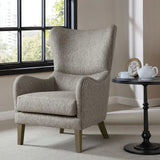 Swoop High Back Wingback Accent Chair, Grey (LTL)