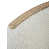 Modern Farmhouse Armless Accent Chair, Textured Ivory