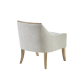 Modern Farmhouse Armless Accent Chair, Textured Ivory